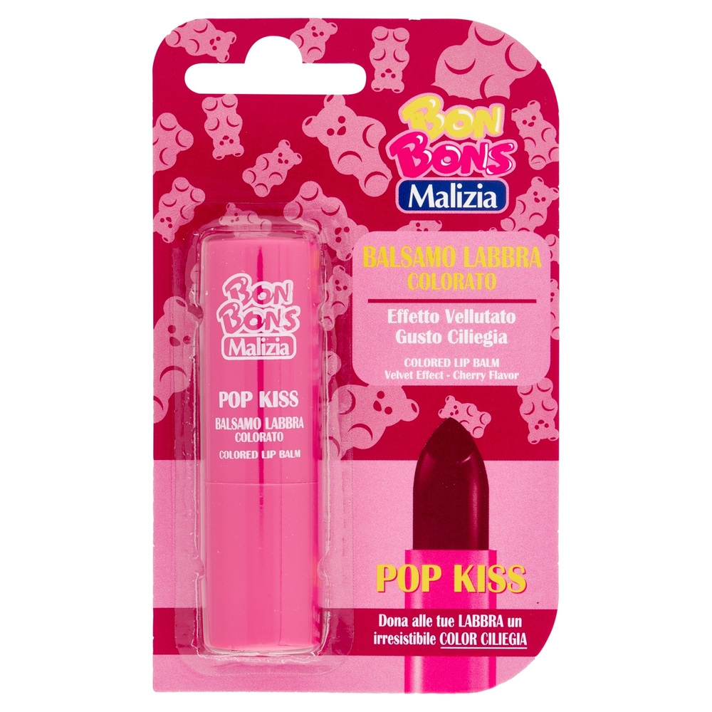 Malizia Bon Bons Balsamo Labbra Colorato Pop Kiss 3,5 mL